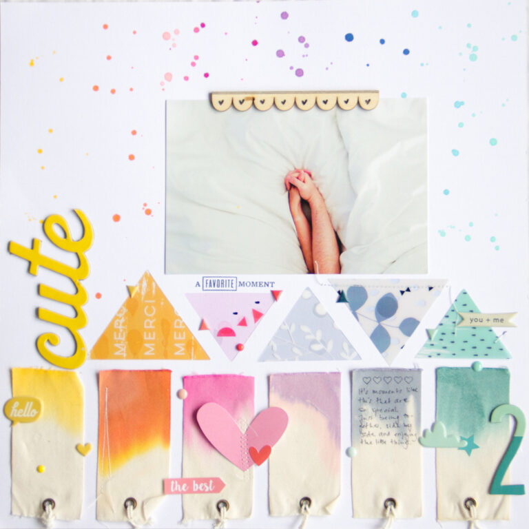 A Rainbow-Inspired Embellishment-Only Layout for [Gossamer Blue].